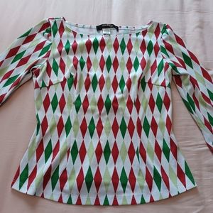 Pinup Couture holiday Harlequin Sabrina Top